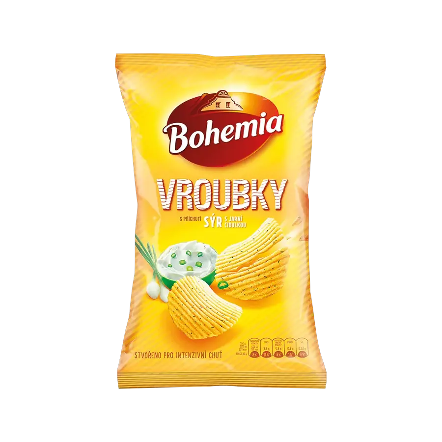 Bohemia Vroubky sýr s jarní cibulkou 120 g — Bohemia