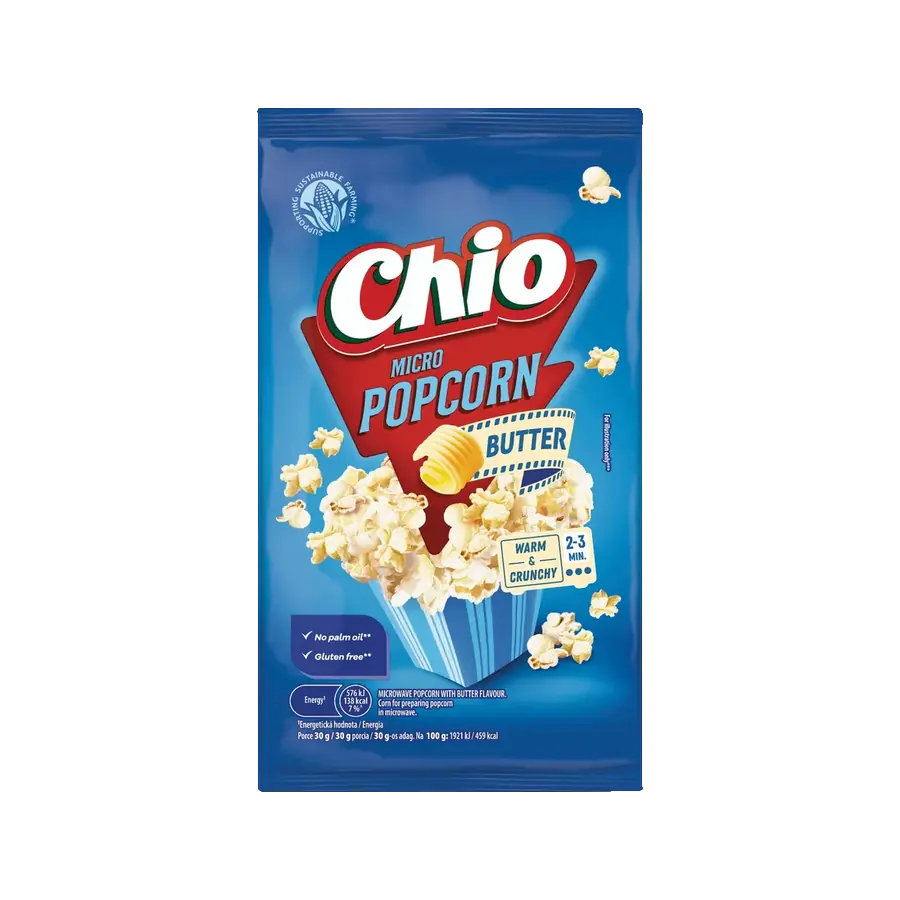 Chio Microwave Popcorn máslový 80 g — Chio